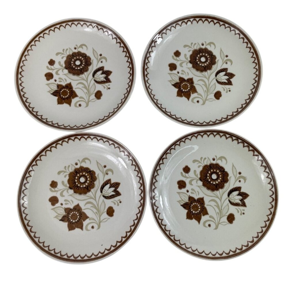 Nutmeg by Royal China Cavalier Ironstone Bread Plates Set of 4